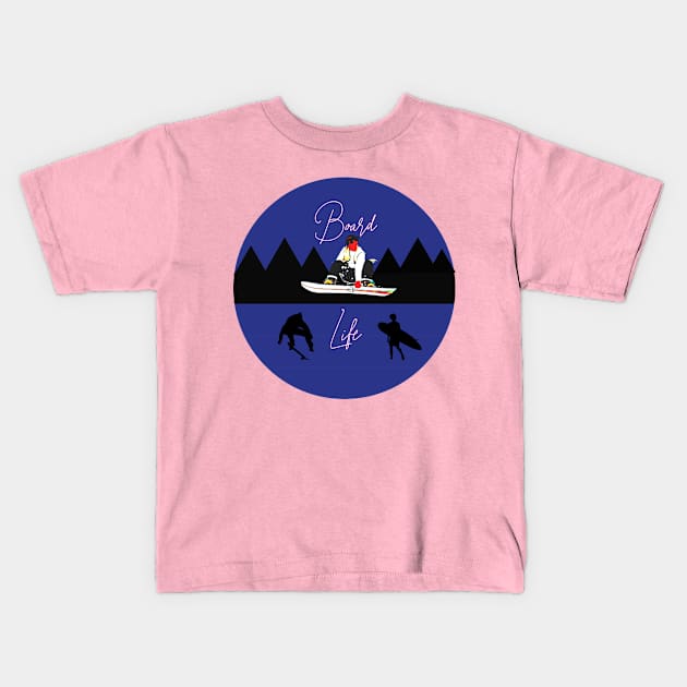 Board Life Kids T-Shirt by Nicoart2077